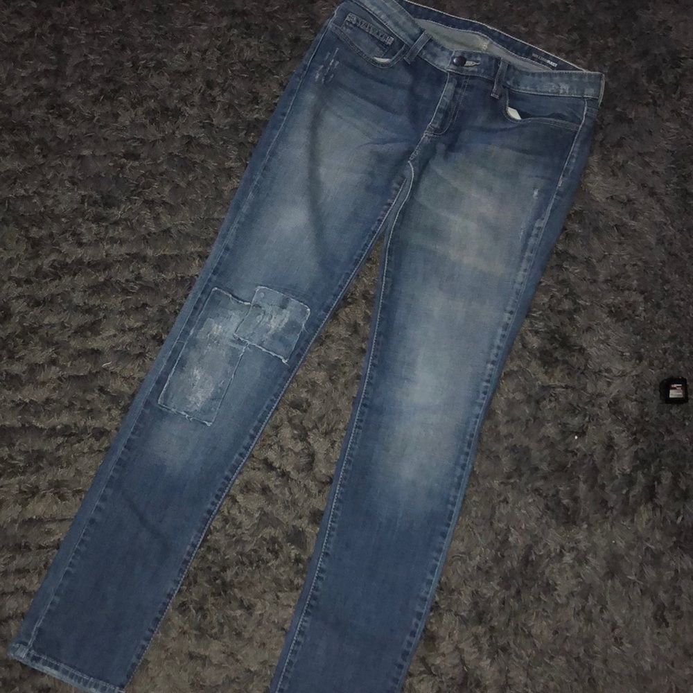 Distressed Patch Jeans